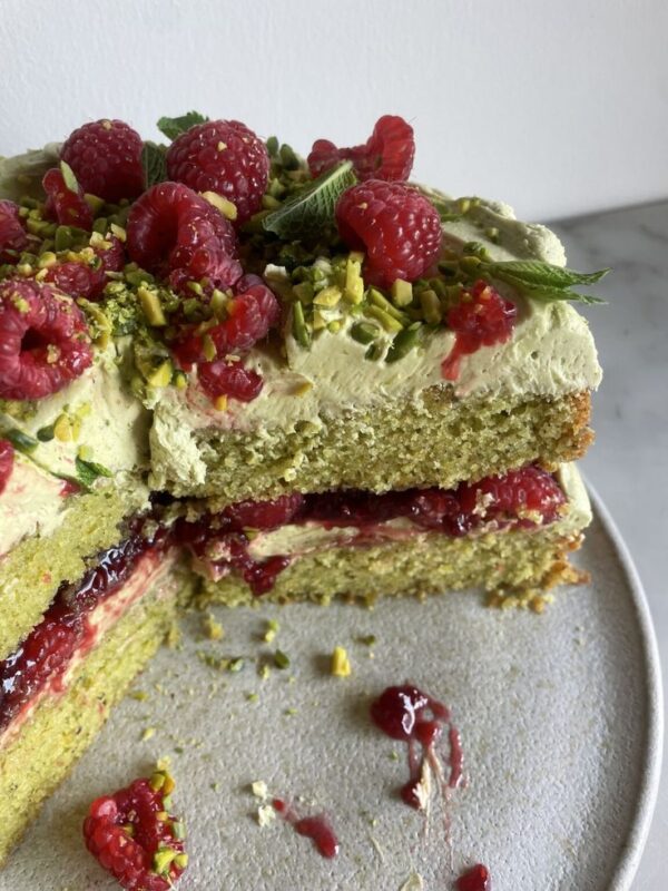 Indulge in the rich, nutty flavor of this Pistachio Raspberry Cake – a moist, elegant dessert made with real pistachios and fresh raspberries. Easy to make, naturally beautiful, and perfect for any occasion.