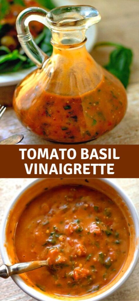 Learn how to make fresh, homemade Tomato Basil Vinaigrette in minutes! This easy, healthy dressing is perfect for salads, marinades, and more—with no preservatives.