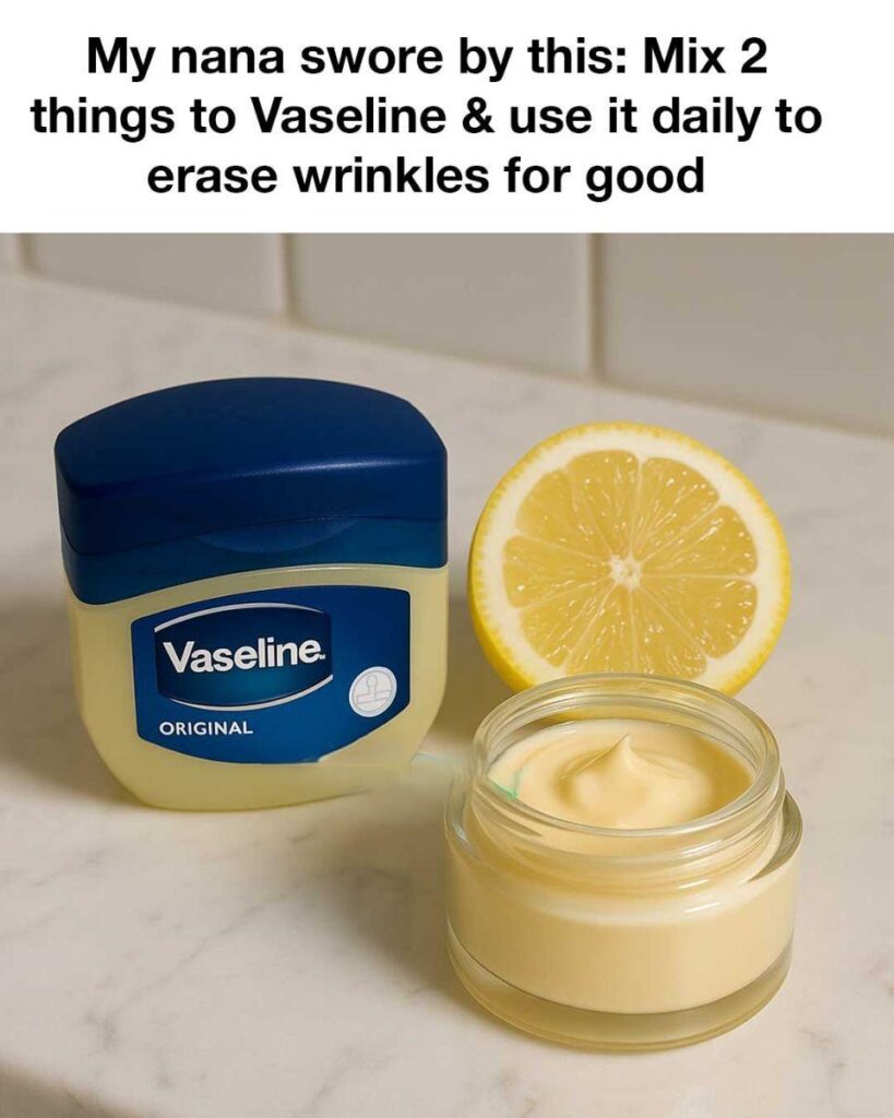 Erase wrinkles naturally with this simple DIY remedy: mix Vaseline with 2 powerful ingredients to hydrate, smooth, and rejuvenate your skin daily. Easy, effective, and affordable!